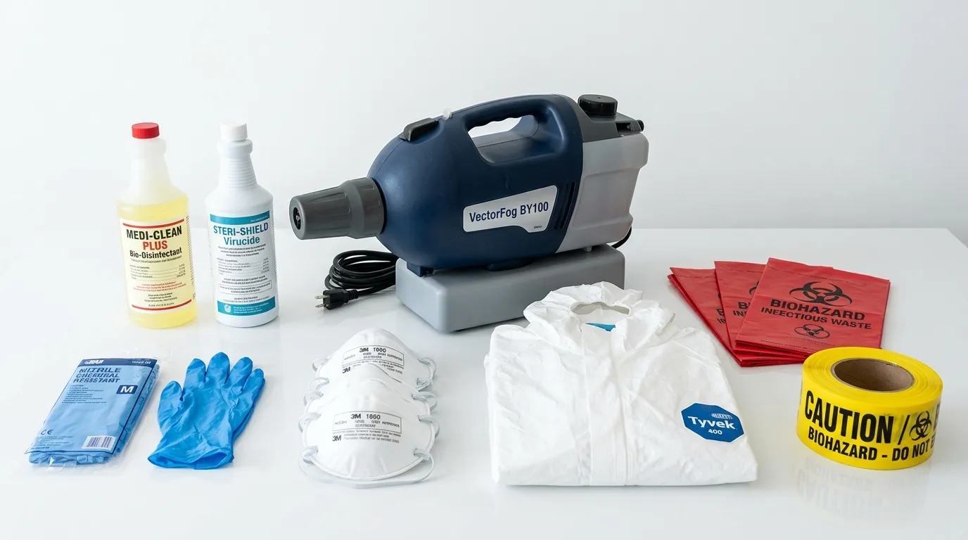 Professional biohazard remediation crew working in North Decatur